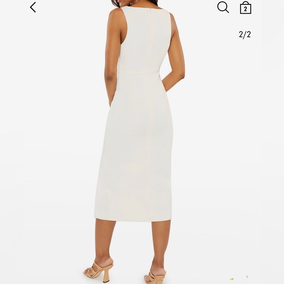 NWT Likely Sazan Sleeveless White Midi Dress, size 10 - Picture 2 of 7